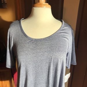 LuLaRoe Heather Blue Tunic NWT